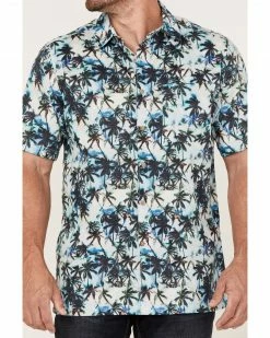 Scully Men's Palm Trees Floral Print Short Sleeve Button-Down Western Shirt White 9 Scully Men's Palm Trees Floral Print Short Sleeve Button-Down Western Shirt White -Scully Shop 2000377896 100 P3