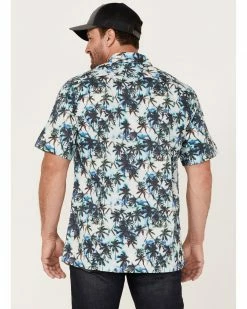 Scully Men's Palm Trees Floral Print Short Sleeve Button-Down Western Shirt White 10 Scully Men's Palm Trees Floral Print Short Sleeve Button-Down Western Shirt White -Scully Shop 2000377896 100 P4