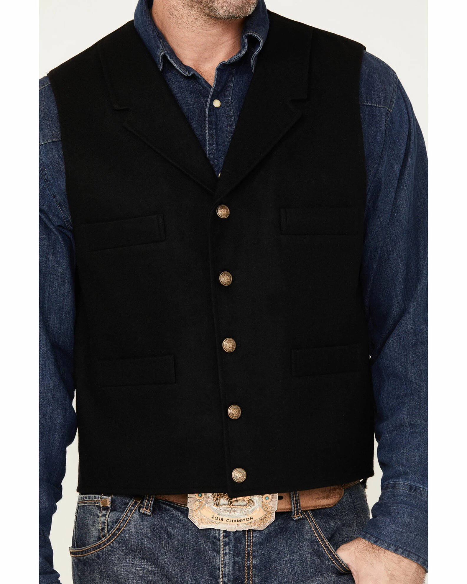 Scully Men's Rangewear Vest Black 5 Scully Men's Rangewear Vest Black - Image 3