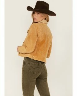 Scully Women's Sherpa Trucker Snap Jacket Tan -Scully Shop 2000378311 280 P4