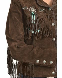 Scully Fringe & Beaded Boar Suede Leather Jacket For Women's Chamois 17 Scully Fringe & Beaded Boar Suede Leather Jacket For Women's Chamois -Scully Shop 225958 47 D2