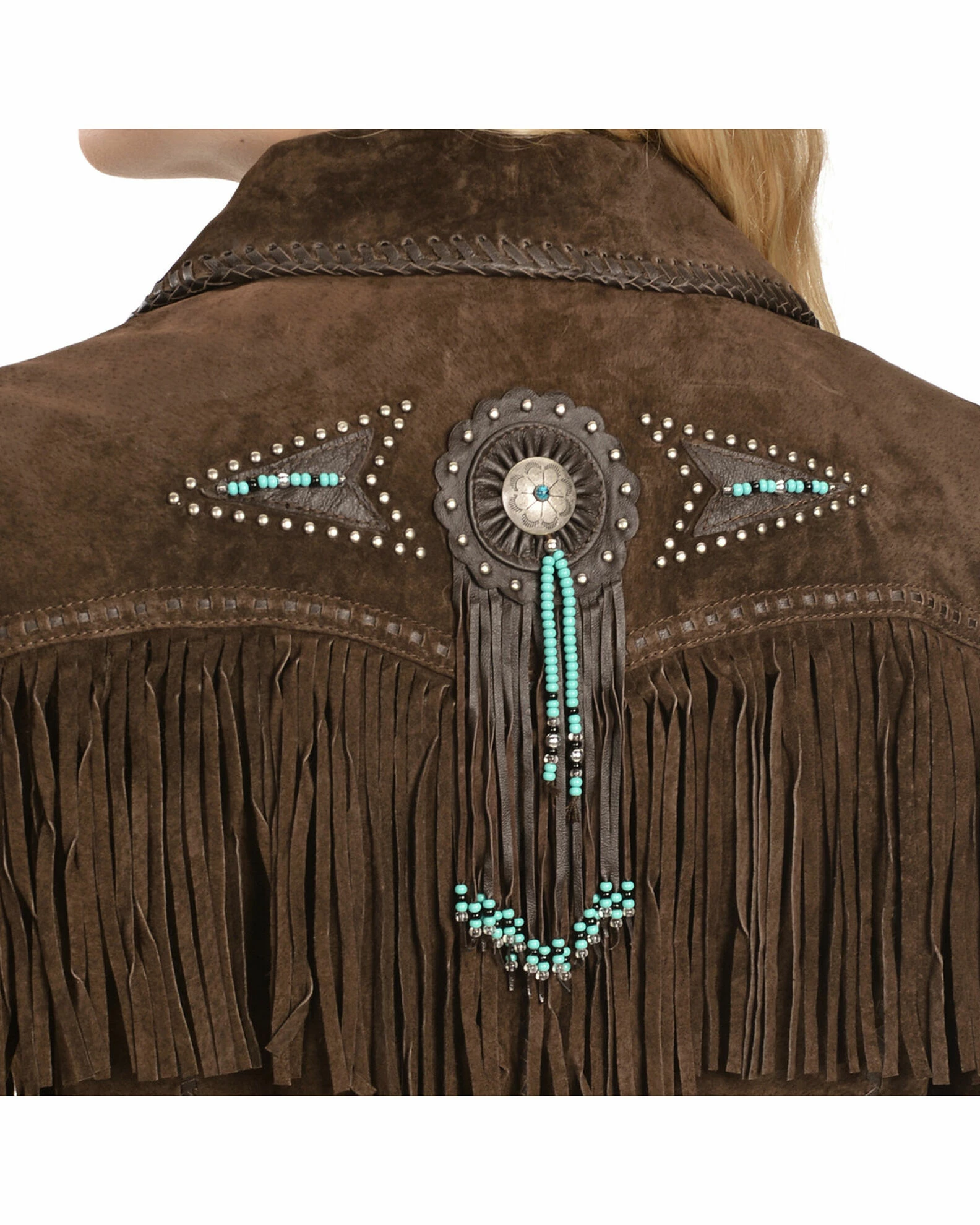 Scully Fringe & Beaded Boar Suede Leather Jacket For Women's Chamois 9 Scully Fringe & Beaded Boar Suede Leather Jacket For Women's Chamois - Image 7