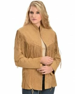 Scully Women's Fringe Jacket Red -Scully Shop 225A22 22 P1