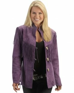Scully Women's Fringe Jacket Red -Scully Shop 225A22 30 P1