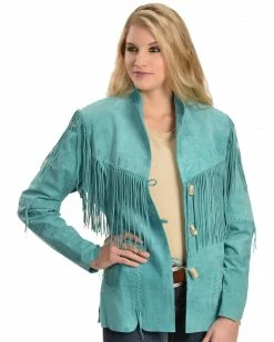 Scully Women's Fringe Jacket Red -Scully Shop 225A22 64 P1