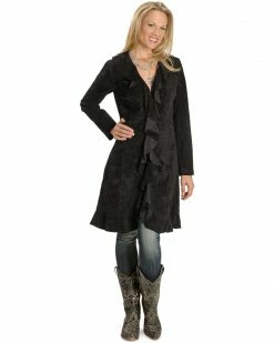 Scully Women's Ruffle Coat Brown -Scully Shop 225A74 89 P1