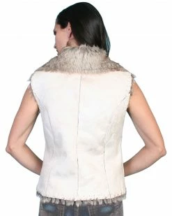 Scully Faux Shearling Vest For Women's Chalk -Scully Shop 225D12 JM P2