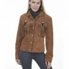 Scully Beaded Fringe Boar Suede Jacket For Women's Eggplant -Scully Shop 225F66 200 P1