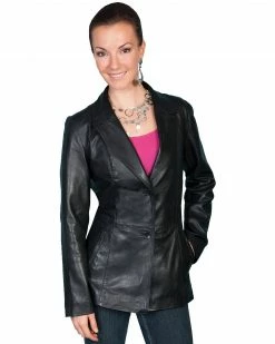Scully Women's Tailored Lamb Blazer Black