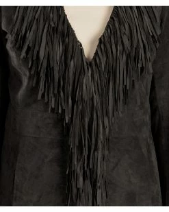 Scully Women's Suede Fringe Maxi Coat Black -Scully Shop 225G67 89 D3