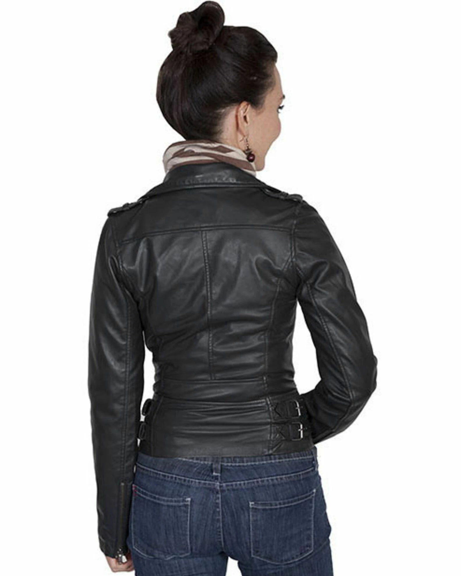 Scully Leatherwear Motorcycle Lamb Jacket For Women's Black 4 Scully Leatherwear Motorcycle Lamb Jacket For Women's Black - Image 2
