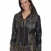 Scully Women's Fringe Tooled Leather Jacket Brown 1 Scully Women's Fringe Tooled Leather Jacket Brown -Scully Shop 225J52 41 P1