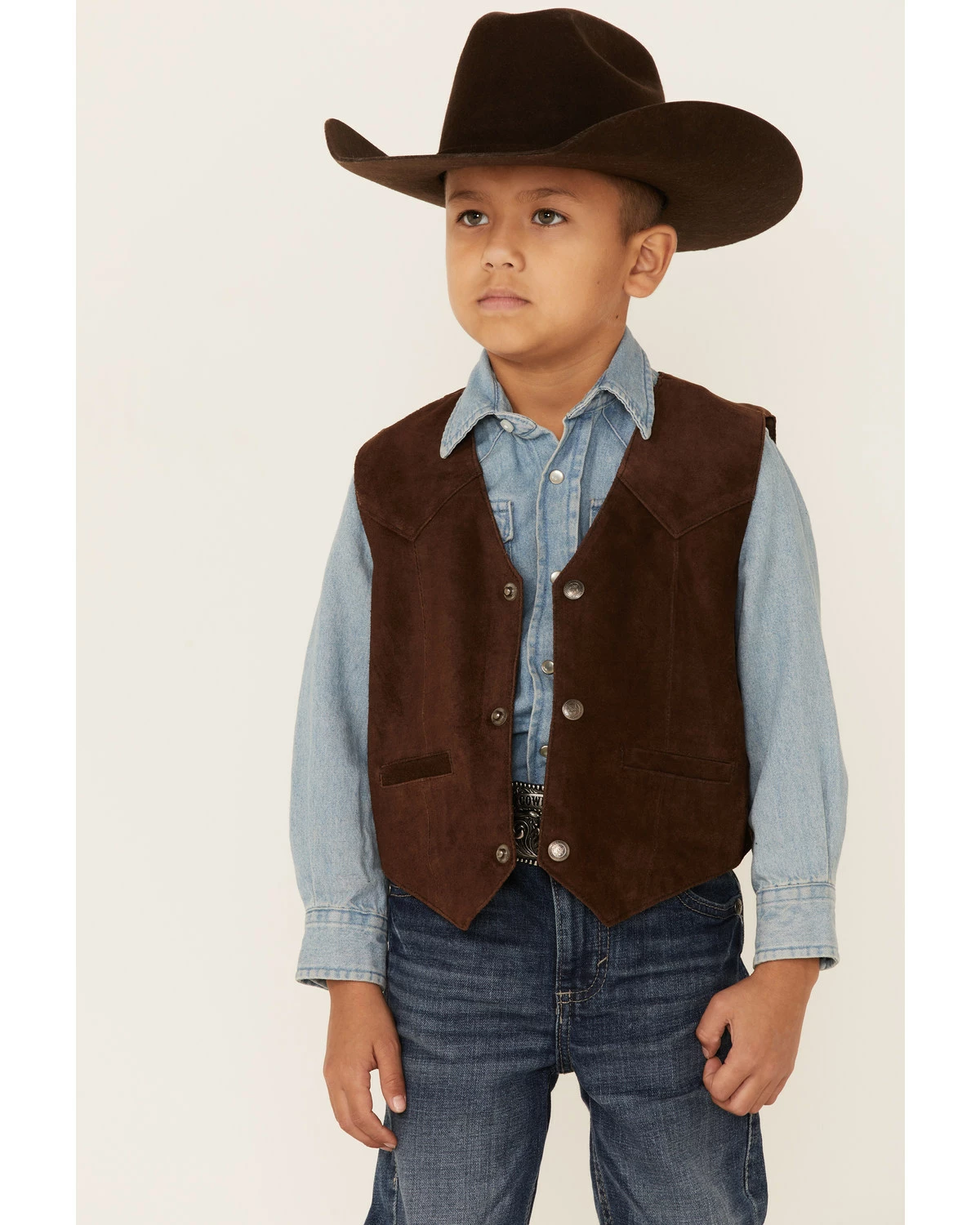 Scully Kid's Boar Suede Vest For Boys' Black 7 Scully Kid's Boar Suede Vest For Boys' Black - Image 5