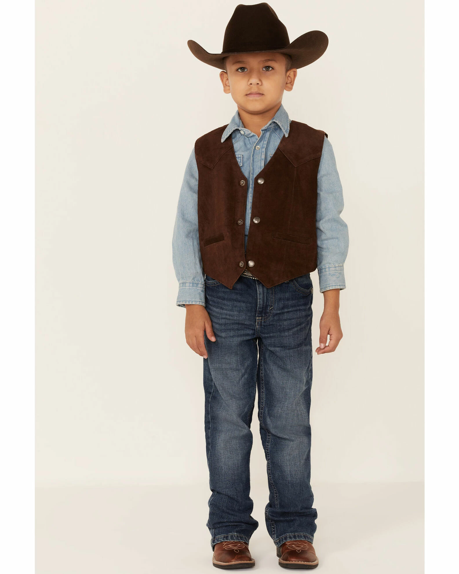Scully Kid's Boar Suede Vest For Boys' Black 6 Scully Kid's Boar Suede Vest For Boys' Black - Image 4