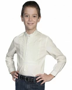 Scully Boys' Tuxedo Front Shirt Black -Scully Shop 266C68 05 P1