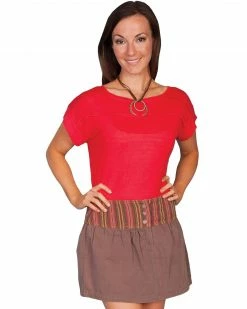 Scully Striped Skirt For Women's Brown
