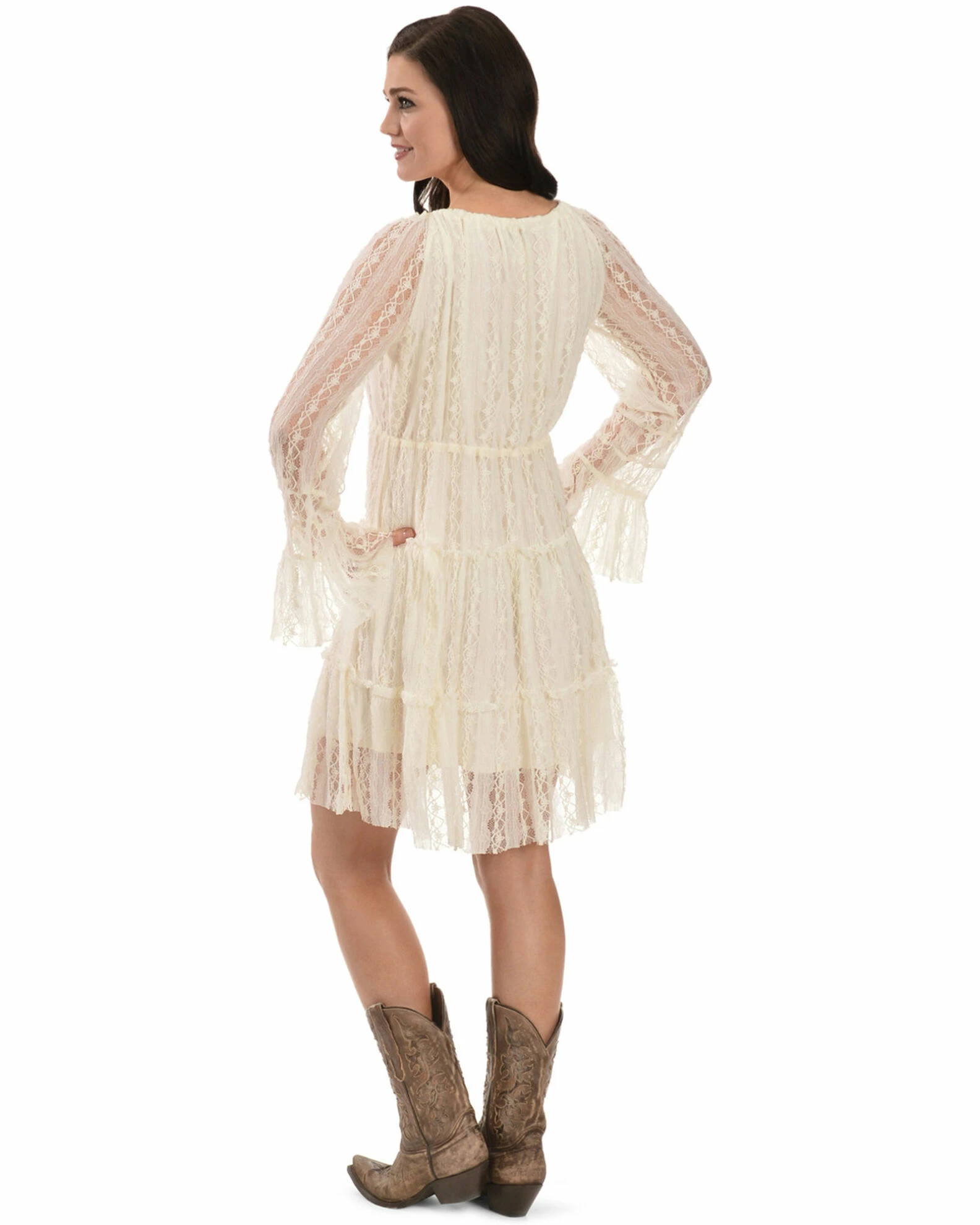 Scully Women's Solid Lined Lace Dress Ivory 7 Scully Women's Solid Lined Lace Dress Ivory - Image 5