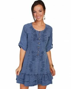 Scully Sweetheart Lace Up Back Dress For Women's White 10 Scully Sweetheart Lace Up Back Dress For Women's White -Scully Shop 356G52 FZ P1