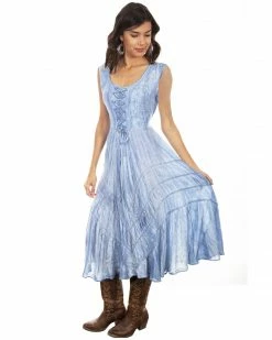 Scully Women's Lace-Up Jacquard Dress Black -Scully Shop 356H98 450 P1