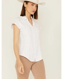 Scully Women's Cap Sleeve Cantina Shirt Black -Scully Shop 658D98 01 P1 1